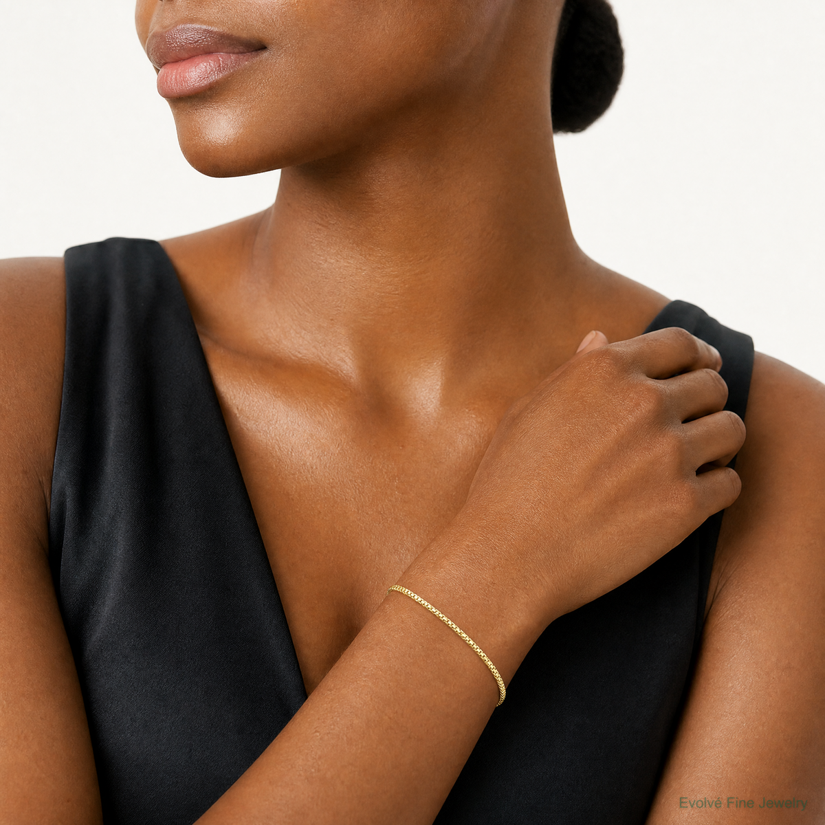 10k .90mm Box Chain - Model Shot