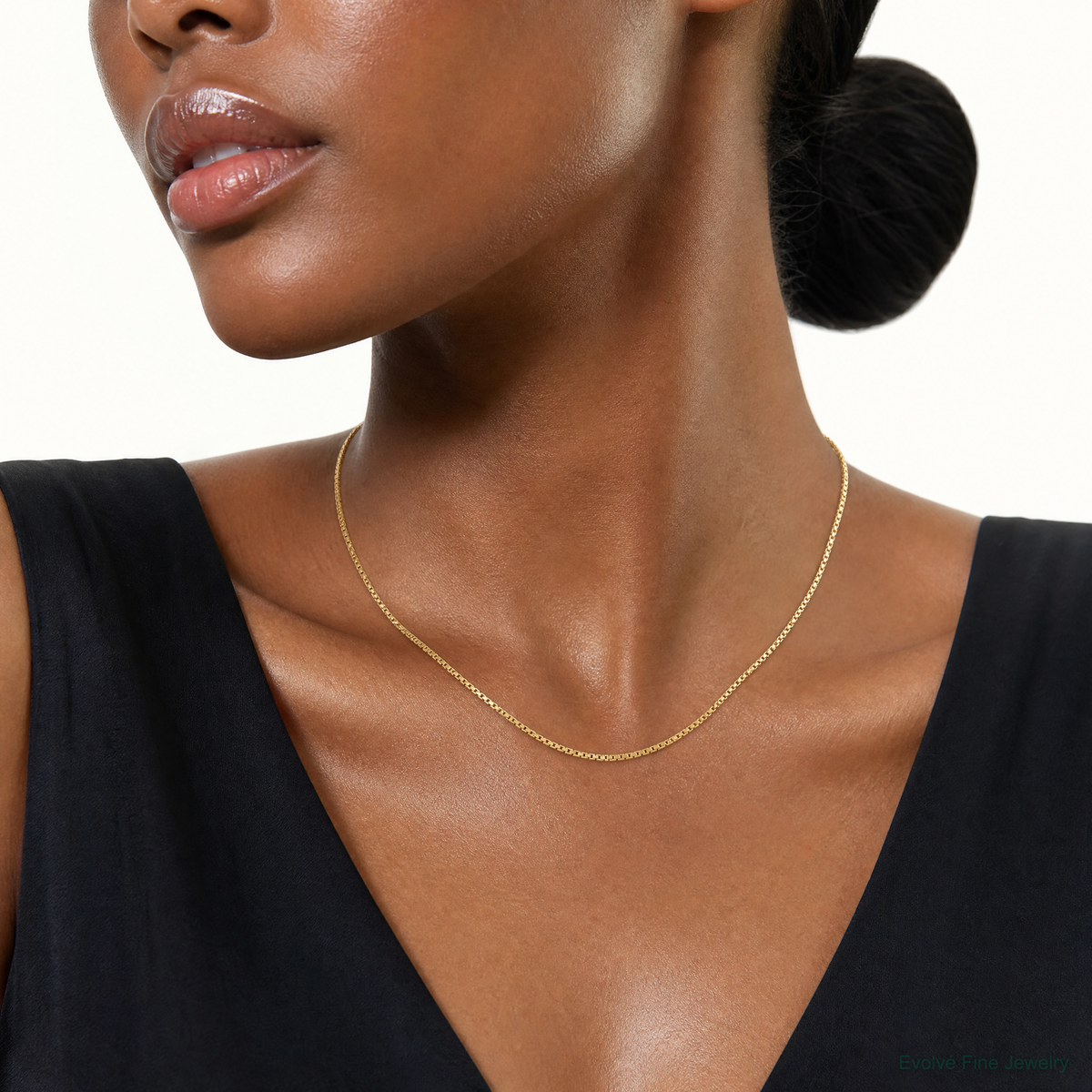 10k 1.1mm Box Chain - Model Shot