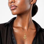 10k Mariner Crucifix Pendant - Model Shot