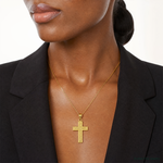10k Cross Pendant - Model Shot