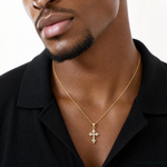 10k CZ Passion Cross Pendant - Model Shot