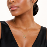 10K CZ Heart in Heart Pendant - Model Shot