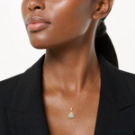 10K CZ Micro Pave Heart Pendant - Model Shot
