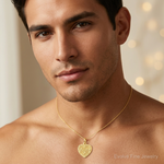 10K I LOVE YOU Heart Charm - Model Shot