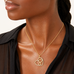 10k Polished CZ Triple Heart Pendant - Model Shot