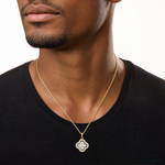 10k Polished CZ Fancy Pendant - Model Shot