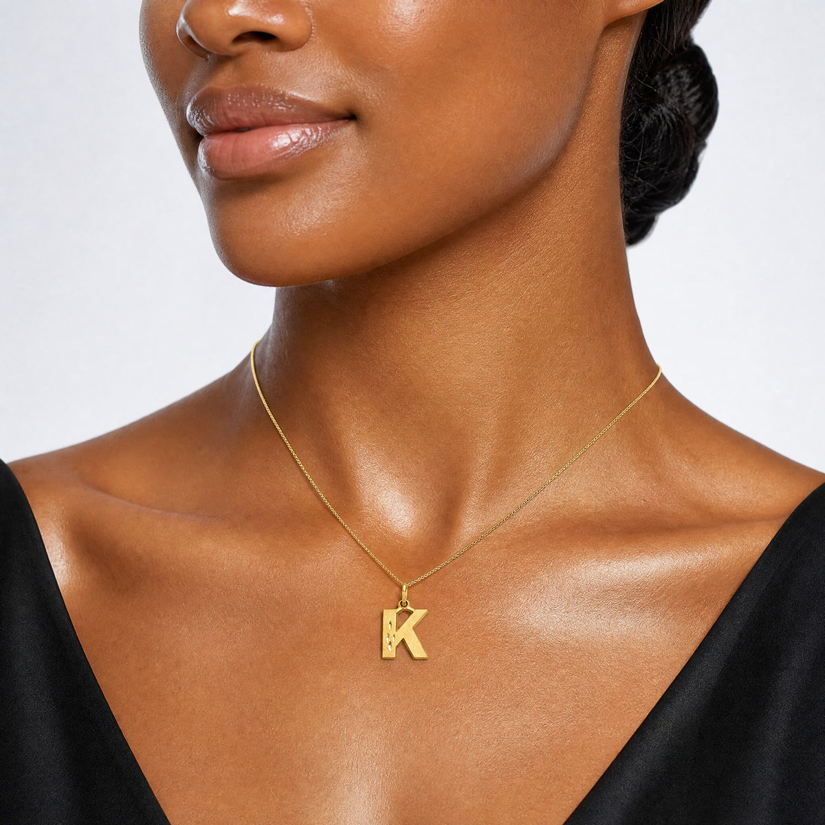 10k Initial K Charm - Model Shot