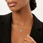 10k CZ Cluster Heart Charm - Model Shot