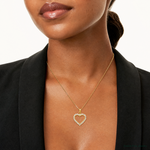 10k CZ Heart Pendant - Model Shot