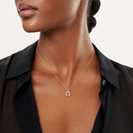10k Small CZ Horseshoe Charm - Model Shot
