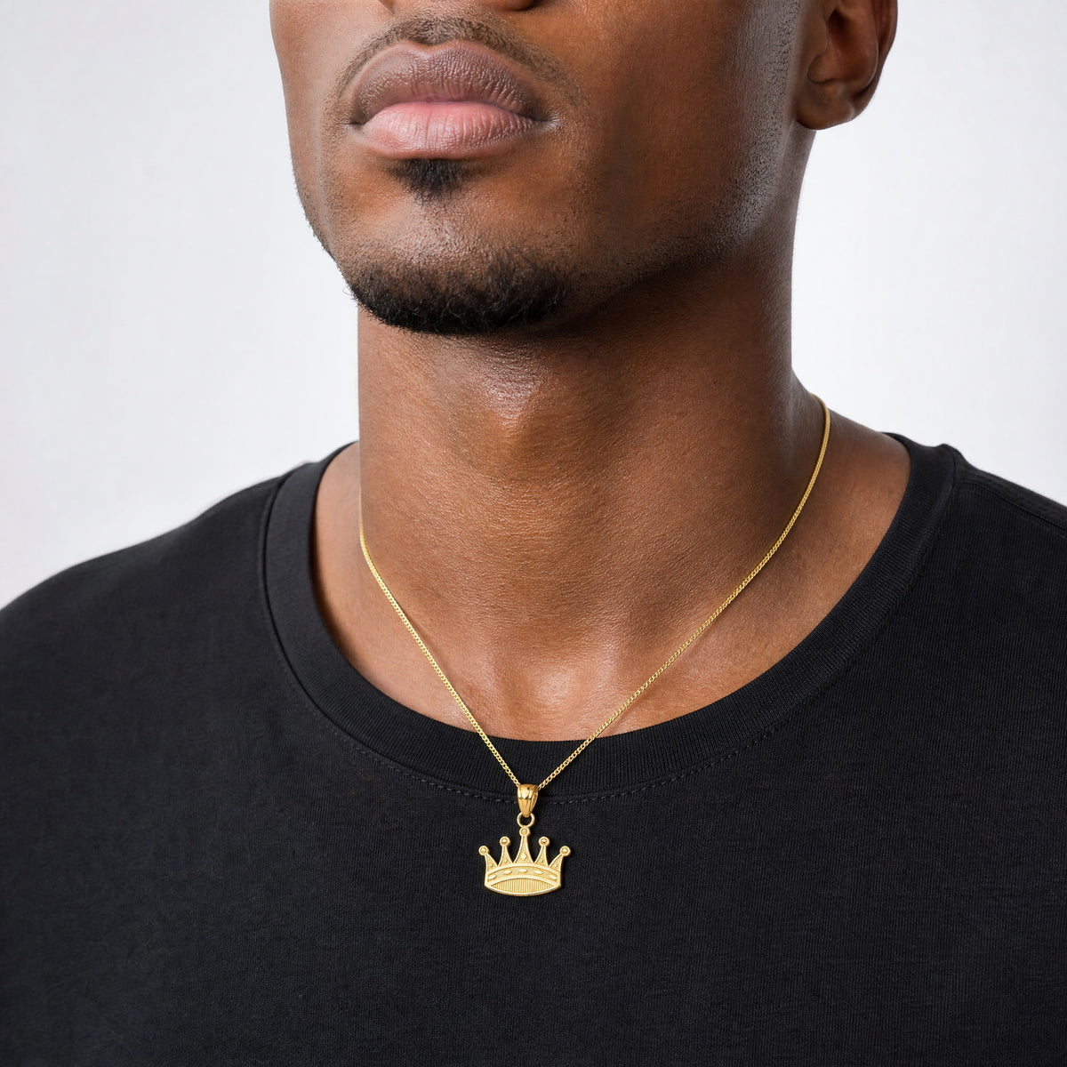10k Crown Charm - Model Shot
