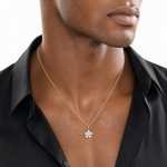 10k Small CZ Flower Charm - Model Shot