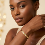 10k Heart Bracelet - Model Shot