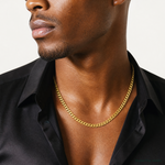 10K 5.5mm Solid Miami Cuban Chain - Model Shot