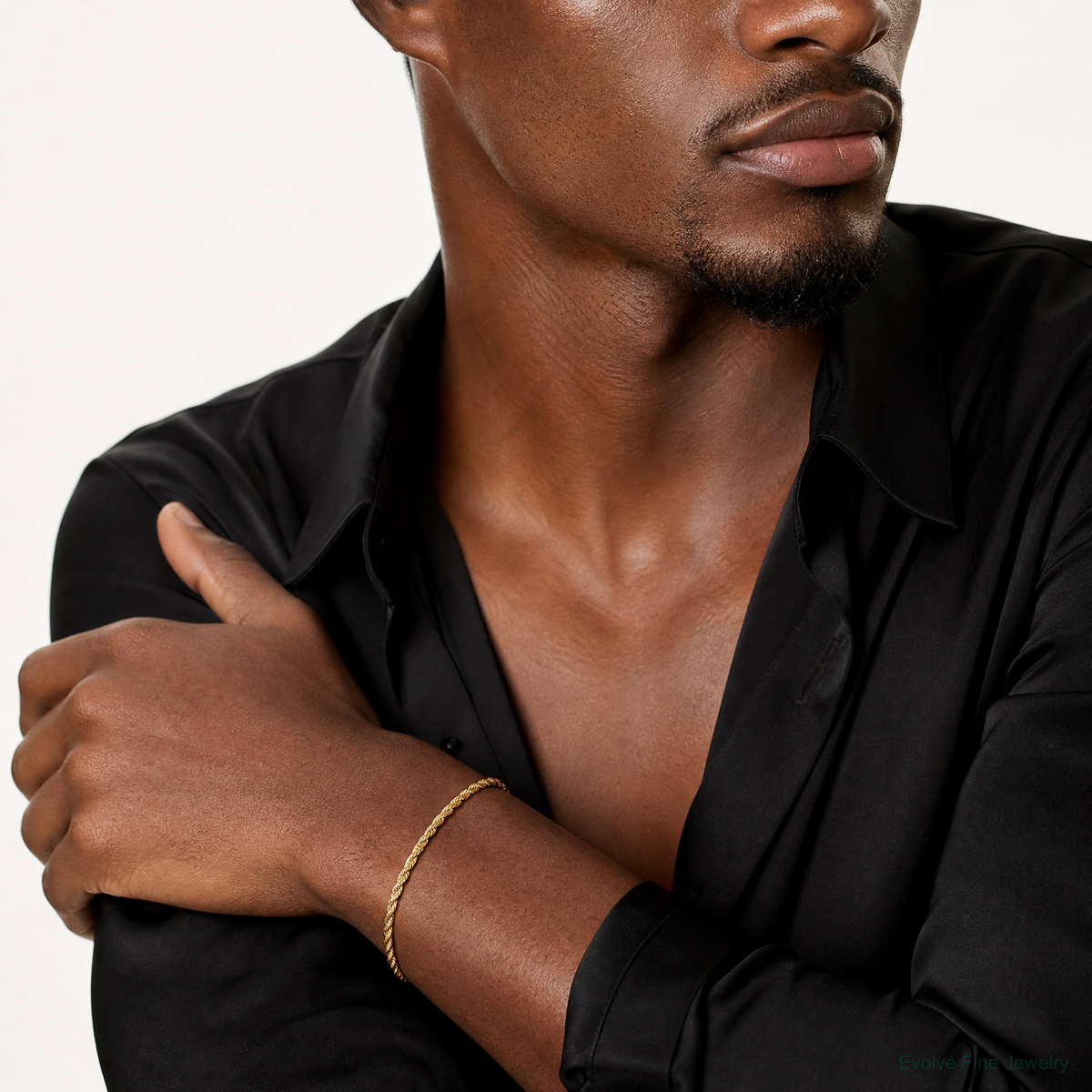 10k 2mm Semi-solid D/C Rope Chain - Model Shot