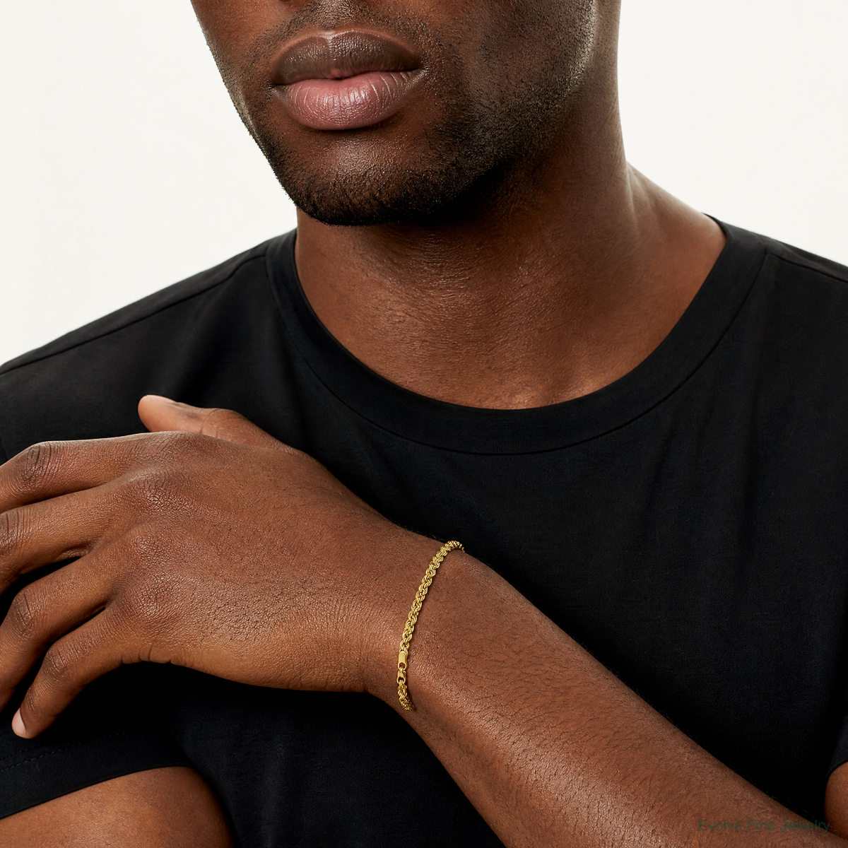 10k 3mm Semi-solid D/C Rope Chain - Model Shot