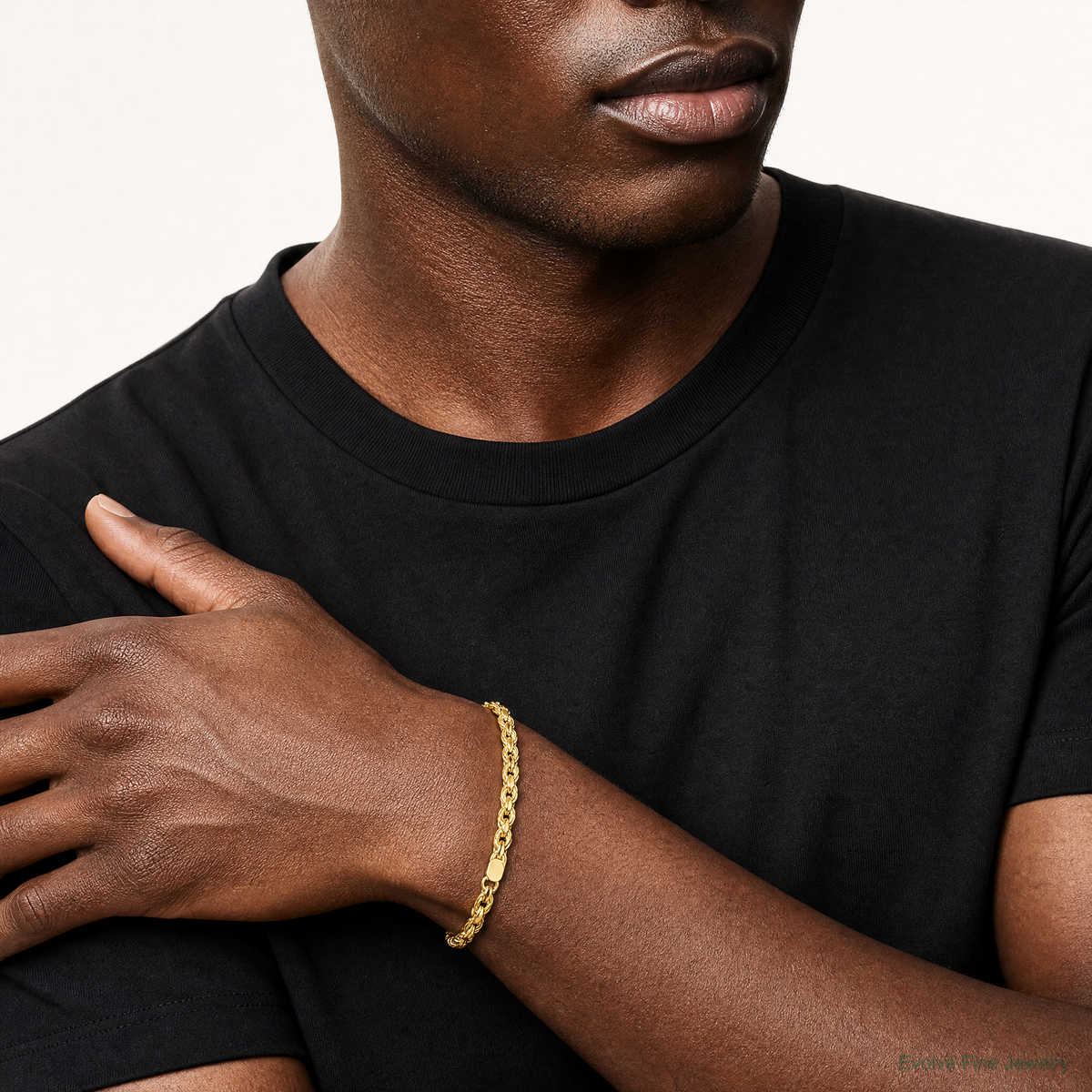 10k 5.5mm Semi-solid D/C Rope Chain - Model Shot