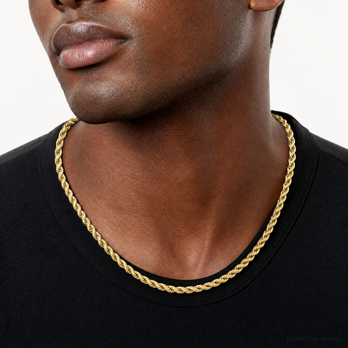 10k 6.5mm Semi-solid D/C Rope Chain - Model Shot
