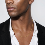 10k 1.5mm Solid Rope Chain - Model Shot
