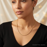 10k 1.75mm Diamond-cut Rope Chain - Model Shot