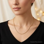 10k 2mm Diamond-cut Rope Chain - Model Shot