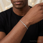 10k White Gold 2.75mm Diamond-cut Rope Chain - Model Shot