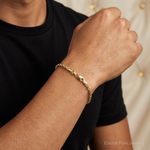 10k 3mm Diamond-cut Rope Chain - Model Shot