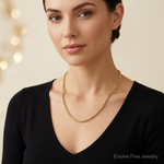 10k 4.25mm Diamond-cut Rope Chain - Model Shot