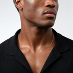 10k  Rose Gold .6 mm Carded Cable Rope Chain - Model Shot