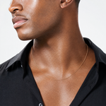10k Rose Gold .7 mm Carded Cable Rope Chain - Model Shot
