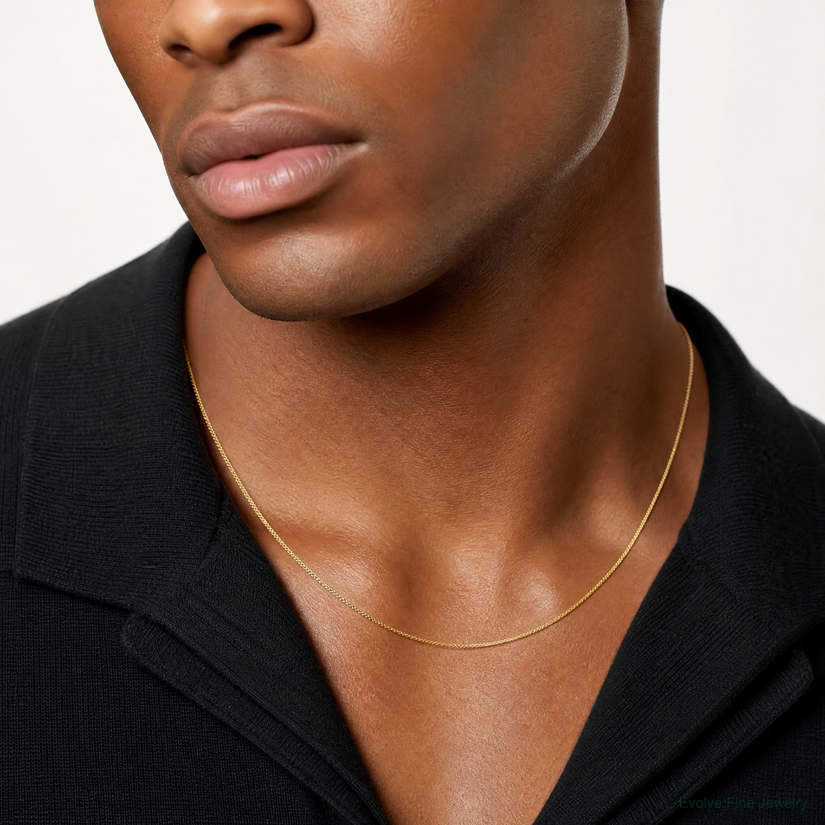 10k .5mm Box Chain - Model Shot