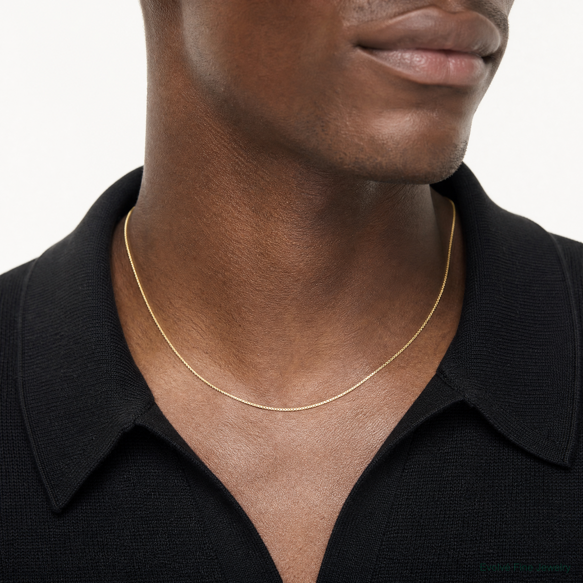10k .7mm Box Chain - Model Shot