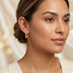 Leslie's 10K Polished Yellow Gold Hoop Earrings - Model Shot