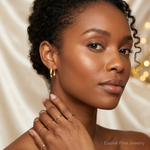 Leslie's 10K Polished U-Shape Hoop Earrings - Model Shot