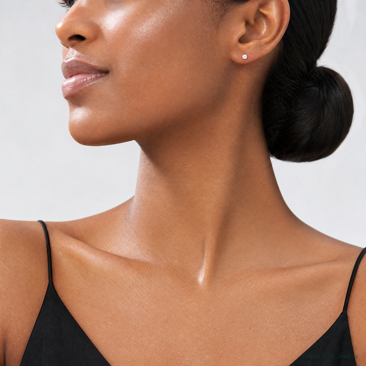 Leslie's 10k White Gold Polished Ball Post Earrings - Model Shot