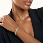 Leslie's 10K with Rhodium-plating Polished Stretch Bangle - Model Shot