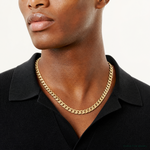 10k 10.7mm Hand-polished Miami Cuban Chain - Model Shot