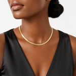 10k 2.5mm Silky Herringbone Chain - Model Shot