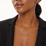 10K CZ Heart Pendant - Model Shot