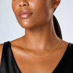14K 1.55mm Carded Cable Rope Chain - Model Shot