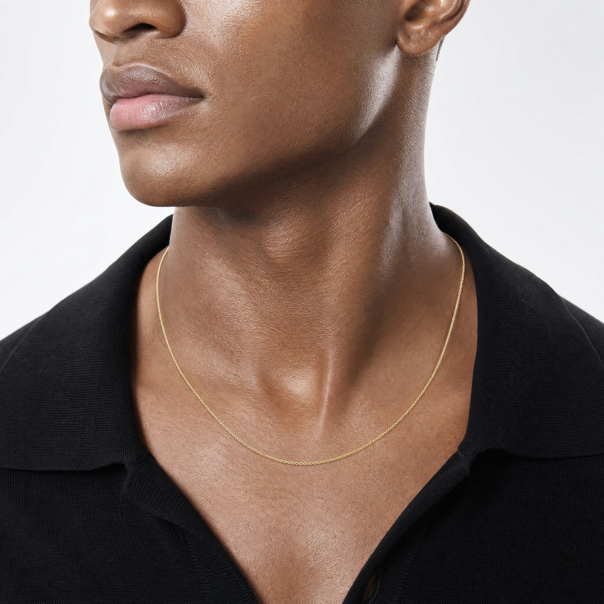 Leslie's 14k 1.0mm Spiga Chain - Model Shot