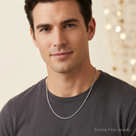 Leslie's 14K White Gold 1.3mm Loose Rope Chain - Model Shot