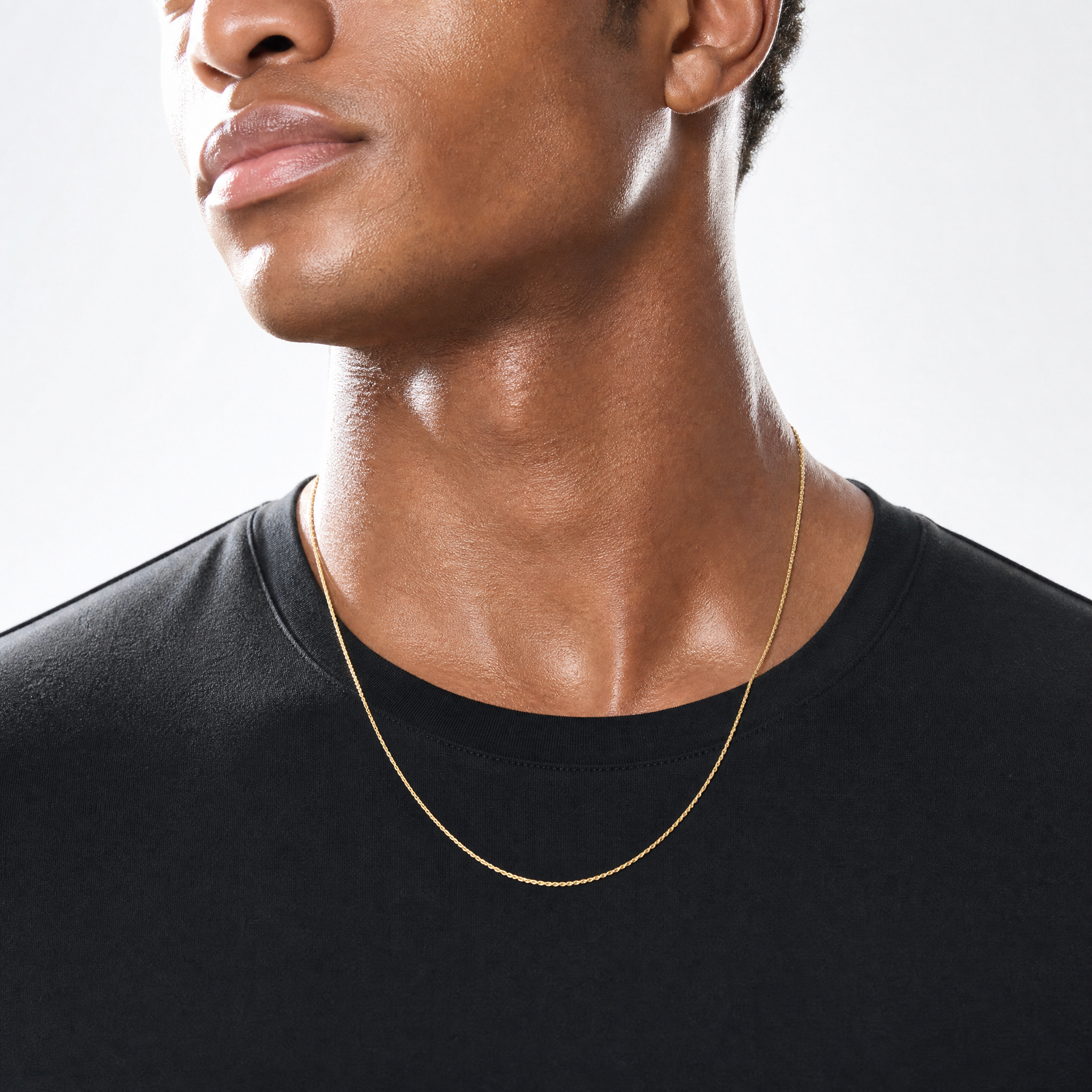 Leslie's 14K .8mm Loose Rope Chain - Model Shot