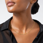 Leslie's 14k 3.0mm Solid Beveled D/C Paperclip Chain - Model Shot