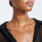 Leslie's 14k 2.2mm Semi-Solid Paperclip Chain - Model Shot