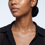 Leslie's 10k White Gold 1mm Spiga Chain - Model Shot