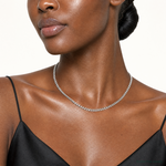 14k White Gold 3.35mm Semi-Solid Curb Chain - Model Shot