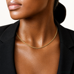14ky 2.8mm Semi-Solid Rope Chain - Model Shot