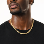 14k 7.3mm Semi-Solid Miami Cuban Chain - Model Shot