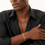 14k 15mm Semi-Solid Miami Cuban Chain - Model Shot